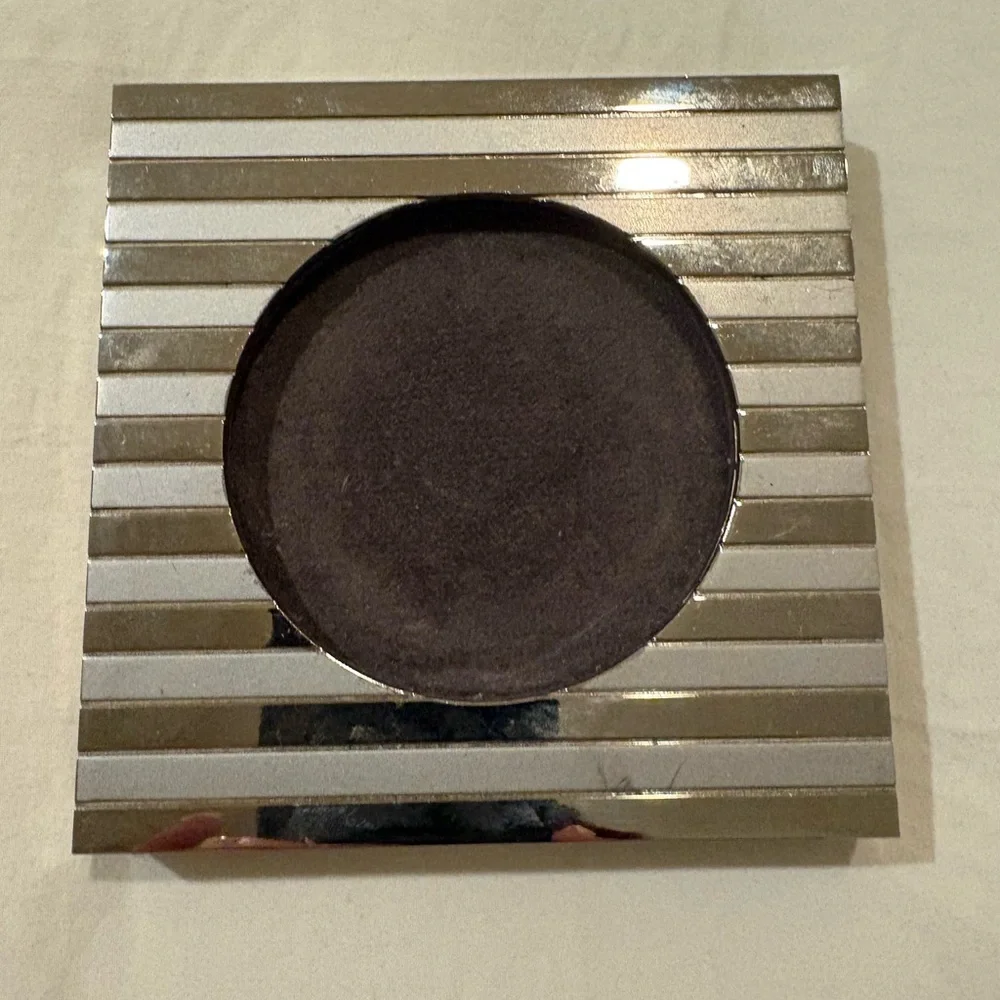 Henri Bendel Silver and Brown Candle Holder